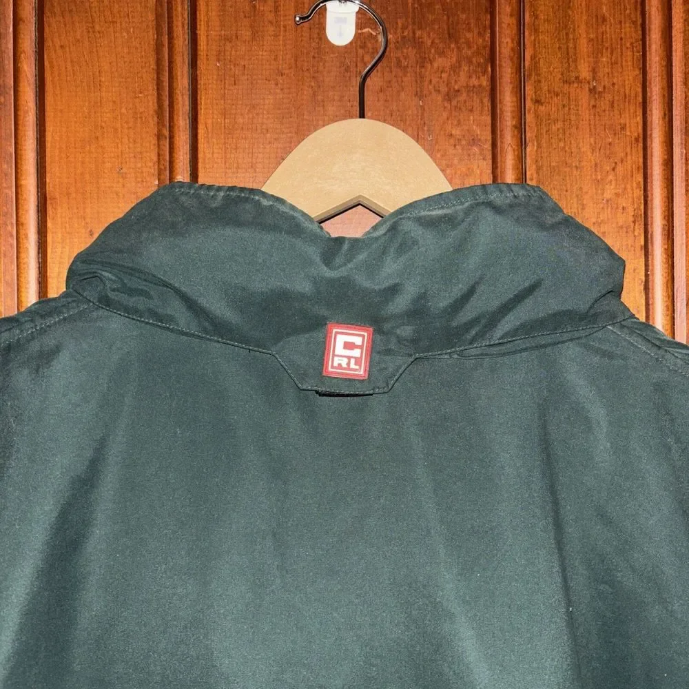 VTG Chaps Ralph Lauren Windbreaker Men Large Green Tartan Hooded Pullover Vented